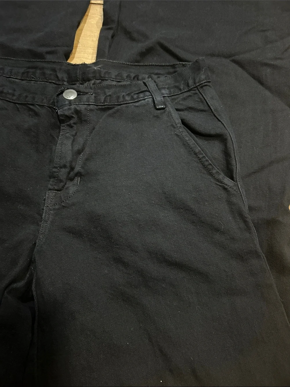 J Brand Black High-Rise Wide Leg Cotton/Linen Pants Size 26 - Picture 4 of 9